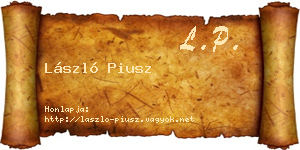 László Piusz névjegykártya